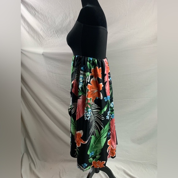 Boho Floral Print Tulip Hem Tube Dress - Picture 9 of 10